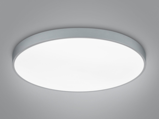 LED Deckenleuchte WACO in Grau, extern dimmbar, flach Ø 75cm
