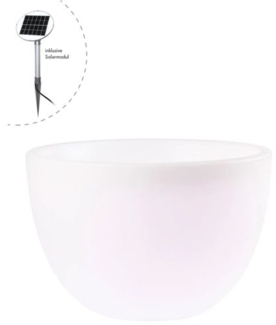Blumentopf LED Shining Curvy Pot (white XM Solar )