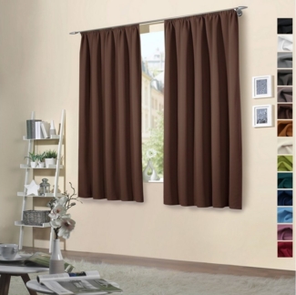 heimtexland Verdunkelungsvorhang Verdunklungsgardinen Thermo Vorhänge blickdicht (2 St), Kräuselband, verdunkelnd, Verdunklungsstoff, Sonnenschutz Verdunkelung Kälteisolierung Schalldämmung