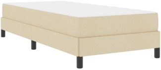 vidaXL Boxspringbett mit Matratze Creme 100 x 200 cm Stoff 3398470