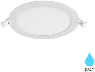 12W LED Panel Einbaustrahler Deckenspot Ultraflach Einbauleuchte Einbauspot 230V IP40 3000K Warmweiß