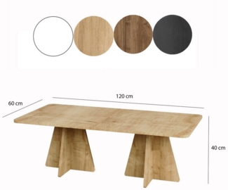Skye Decor Couchtisch 100% MELAMINE COATED PARTICLE BOARD, 40 x 60 x 120 cm S2492