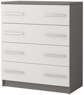 Deine Möbel 24 Kommode OLMO 02 Jugendzimmer Jugendmöbel in Weiß Weiß/Grau Weiß/Sonoma (Set, 1 St, Set), Sideboard Kindermöbel Kinderzimmer