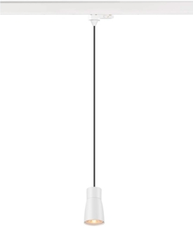 SLV PURI 2.0 Dome, 3~ Pendelleuchte, GU10, Pendellänge 200cm, 1x max. 6W, weiß - Leuchten mit 3 Phasen Adapter 230V