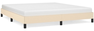 Bettgestell Creme 180×200 cm Stoff [346741]