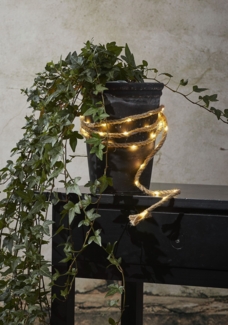 LED-Lichterkette "Jutta", 40-tlg, Juteseil