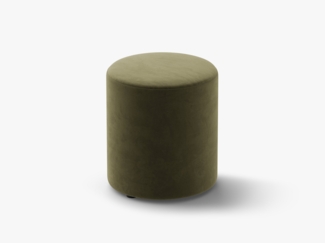 Micadoni Pouf Dia 40cm Samt Salvador Grün