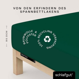Schlafgut Bettlaken Frottex Spannbettlaken, Frottee, Gummizug: rundum, (1 Stück), MADE IN GREEN by OEKO-TEX®