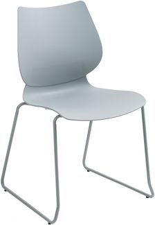 CLP Stapelstuhl Houma mit Rückenlehne Sitzschale aus Kunststoff,grau