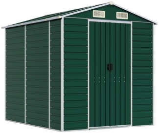vidaXL Gerätehaus Grün 191x215x198 cm Verzinkter Stahl 3188232