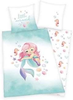 Herding Young Collection Wendebettwäsche Little Mermaid, Renforcé, 2 teilig, mit liebevollem Motiv