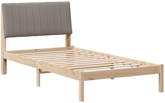 vidaXL Bettrahmen mit Kopfteil Braun 100 x 200 cm Massives Kiefernholz 878912