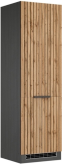 KOCHSTATION Kühlumbauschrank KS-Lagos Breite/Höhe 60/200 cm, mit 2 Türen und 1 offenen Nische