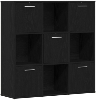 vidaXL Bücherschrank Schwarz Eichen-Optik 90x28x90 cm Holzwerkstoff 862503