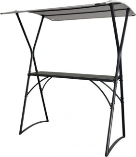 Leco Stehtisch Gartenbar Outdoor Theke Bar Hochtisch (1 Bartisch mit Sonnendach), Tisch aus hochwertigem und pflegeleichtem Nonwood