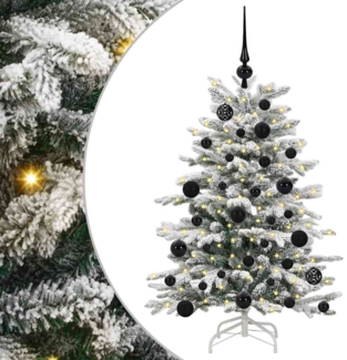 vidaXL Künstlicher klappbarer Weihnachtsbaum Weiß 120 cm PE und PVC 3395623
