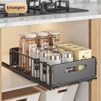 GarveeMore Küchenorganizer-Set Ausziehbarer Schrankorganisator Erweiterbare Küchenschubladen Robuster, (1-tlg)