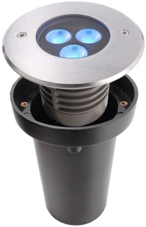 Deko Light Bodeneinbaustrahler III RGB Bodeneinbaustrahler Außen LED silber IP67 280lm 30° Modern