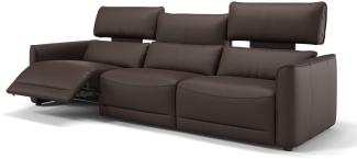 Sofanella Dreisitzer GALA Leder XXL Couch in Braun S: 222 Breite x 101 Tiefe