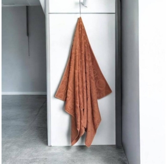 JOOP! Duschtuch Selection 1711 Duschtuch gemustert Terrakotta, 100 % Baumwolle