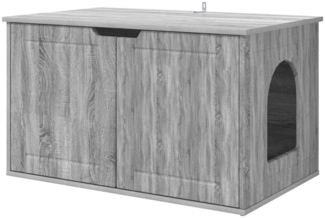 vidaXL Katzenhaus Graues Sonoma 85 x 55 x 53,5 cm Holzwerkstoff 8000722