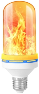 Rosnek LED Dekolicht E27, 4 Modi, Flammeneffekt, für Halloween Weihnachten, Regenbogen/Gelb/Blau