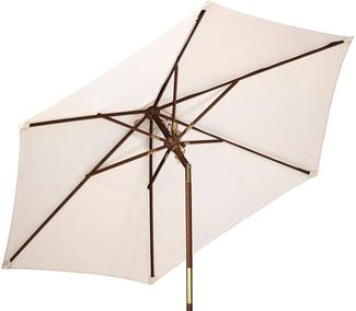 Kai Wiechmann Sonnenschirm Runder Balkonschirm 240 cm als hochwertiger Schattenspender, knickbarer Gartenschirm mit Windauslass & UPF 50+