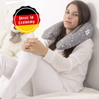 pic Bear Nackenkissen 100x21 cm, ergonomisch - anschmiegsam, anthrazit Musselin : anthrazit Musselin