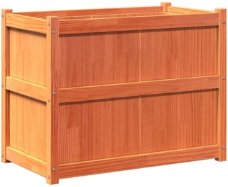 vidaXL Pflanzkübel Wachsbraun 90x50x70 cm Massivholz Kiefer 837471