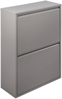 Dmora Mülleimer AnuKhatun, Abfalleimer, Behälter zur getrennten Abfallsammlung, Müllschrank, 60x25 h93 cm, Grau