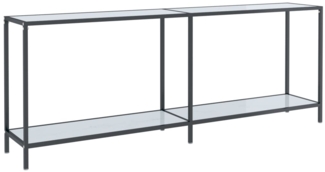 vidaXL Konsolentisch Weiß 200x35x75,5 cm Hartglas 331708