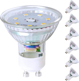 ZMH 6er-Pack GU10 LED-Lampen, Neutralweiß, 5 W, ersetzt 50-W-Glühbirne, 4000 K, energiesparend, 110° Abstrahlwinkel, nicht dimmbar