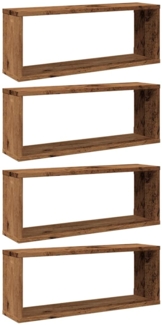 vidaXL Würfel-Wandregale 4 Stk. Altholz-Optik 60x15x23 Holzwerkstoff 856587