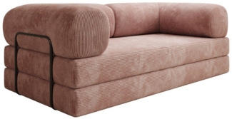 Luxusbetten24 Sofa Designer Sofa Lazy 3 Sitzer, mit Aufklappfunktion und Cordbezug