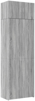 vidaXL Hochschrank Grau Sonoma 70x42,5x225 cm Holzwerkstoff 3281327