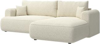 Selsey Ovo - Ecksofa in L-Form mit Schlaffunktion, hellbeige, rechtsseitig