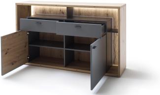 Sideboard Lizzano - Royal Grey / Balkeneiche