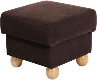 Hocker Kasha Bezug Veloursstoff Buche natur / braun 22273