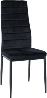 Esszimmerstuhl HADOR - Samt Schwarz 41.5x40x99 cm | Essstühle Esszimmerstühle Küchenstühle Wohnzimmerstühle