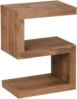 Wohnling Beistelltisch Massivholz S Cube 60cm hoch Akazie