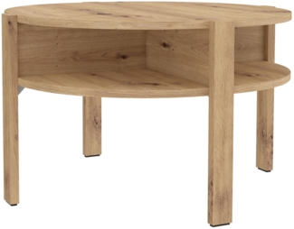 Couchtisch >Topiros< in Artisan Eiche - 74,4x45,5x74,4cm (BxHxT)