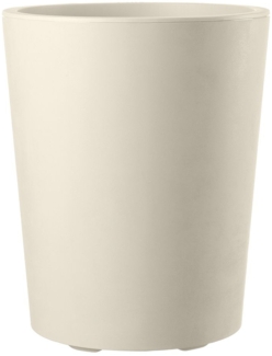 Runder Pflanzkübel Millennium 48 Liter in Creme mit Tolle Naturstein Optik, Maße: 43x43x54 cm