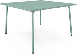 Vente-unique - Gartentisch quadratisch - L. 120 cm - Metall - Mandelgrün - MIRMANDE von MYLIA