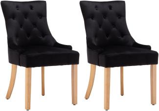 2er Set Essstuhl Samt Polsterstuhl Esszimmerstuhl Küchenstuhl Wohnzimmer Stuhl