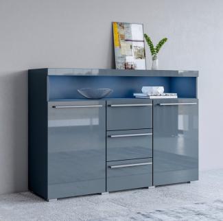 INOSIGN Sideboard India,Breite 132cm stilvolle Anrichte mit 2Türen, 3 Schubladen, Kommode viel Stauraum, Einlegeböden verstellbar,ohne Beleuchtung