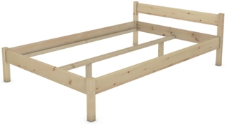Pfostenbett aus Zirbenholz (Zirbe) "Zirben-Amelie" 140x220 cm