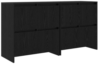 vidaXL Sideboards 2 pcs Schwarz Eichen-Optik 70 x 41 x 75 cm 3393514