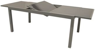 Ausziehtisch PISA 140/200x90 cm, Aluminium + Glas