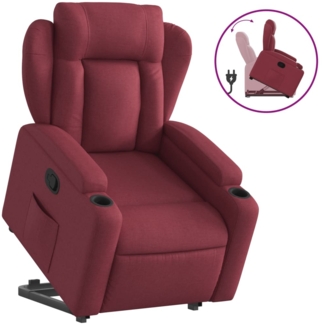 vidaXL Relaxsessel mit Aufstehhilfe Weinrot Stoff 3204485