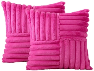 Coonoor Kissenbezug 45x45 cm Plüsch Samt Kissenbezüge Zierkissenbezüge Kissenhülle, (2 Stück), Kopfkissenbezug Kissen Bezug Weich Sofakissen Couchkissen Bezug